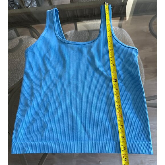 Ribbed Blue Tank Top By A New Day - Large Size - Womens Sleeveless Design For Ev - Picture 4 of 5